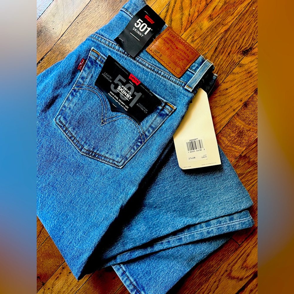 Women’s 501 Levi Jeans High Waisted Skinny 27x28